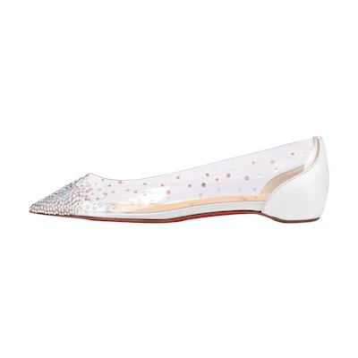 (W) Christian Louboutin Degrastrass 'Ballet Flat White'