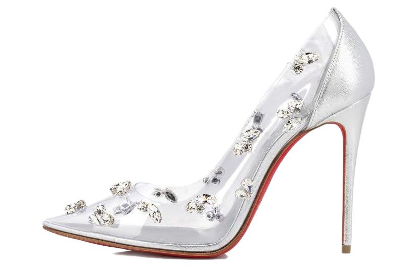 (Women) Christian Louboutin Degrastrass 'Silver Stiletto' 3230291S211