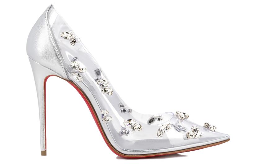 Order CL路鉑廷 Degraqueenie 時尚尖頭 細跟 高跟鞋 10cm 女款 銀色