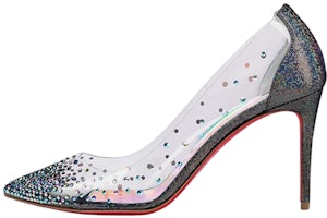 (Women) Christian Louboutin Degrastrass PVC 'Crystal Pointed-Toe Silver' 3211147J742 (Women) Christian Louboutin Degrastrass PVC 'Crystal Pointed-Toe Silver' 3211147J742