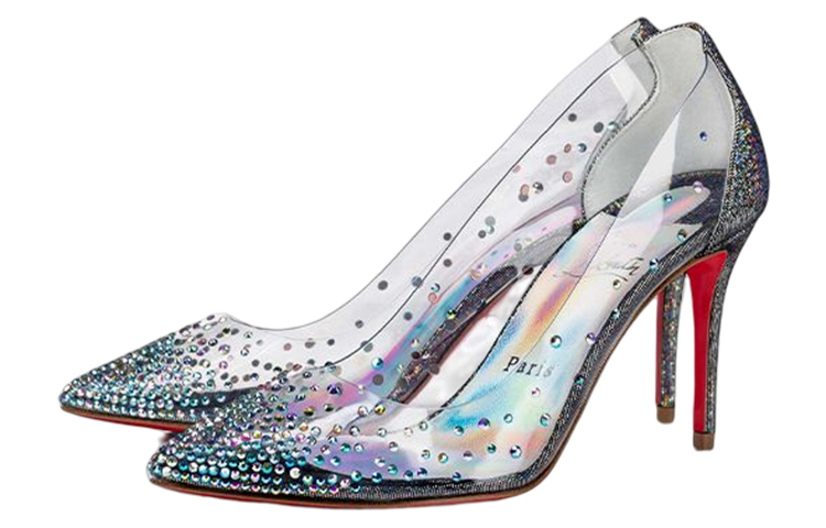 Lookbook (W) Christian Louboutin Degrastrass PVC 'Punta de Cristal Plateado' 3211147J742