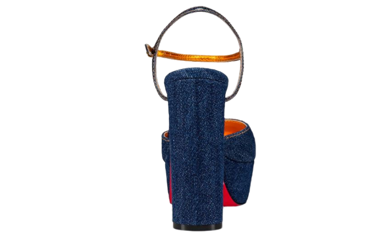 (W) Christian Louboutin Denim Calfskin Sandals 'Blue' 圖 3