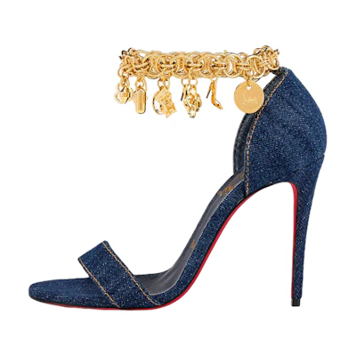 (W) Christian Louboutin Denim Sandal 'Blue'