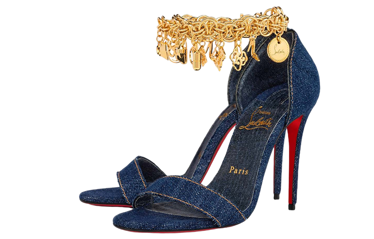 (W) Christian Louboutin Denim Sandal 'Blue' 圖 2