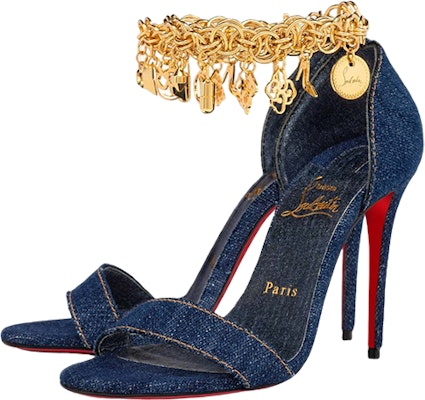(Women) Christian Louboutin Denim Sandal 'Blue' 1220788T080 Order (Women) Christian Louboutin Denim Sandal 'Blue' 1220788T080