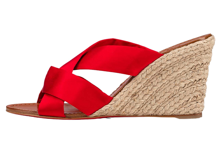 (W) Christian Louboutin Dispo Zeppa 'Red'