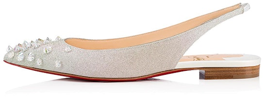 (Women) Christian Louboutin Drama Sling 'Silver' 1191214H679 (Women) Christian Louboutin Drama Sling 'Silver' 1191214H679
