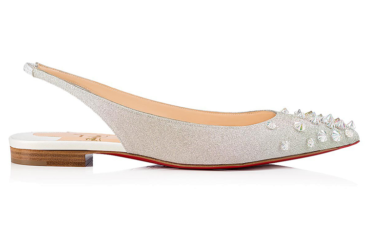Order (Women) Christian Louboutin Drama Sling 'Silver' 1191214H679