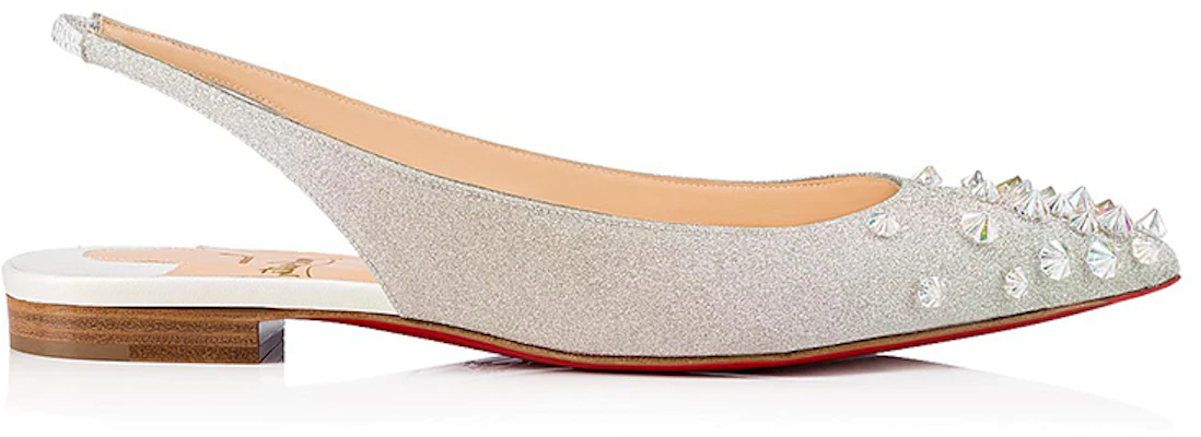 (Women) Christian Louboutin Drama Sling 'Silver' 1191214H679 Order (Women) Christian Louboutin Drama Sling 'Silver' 1191214H679