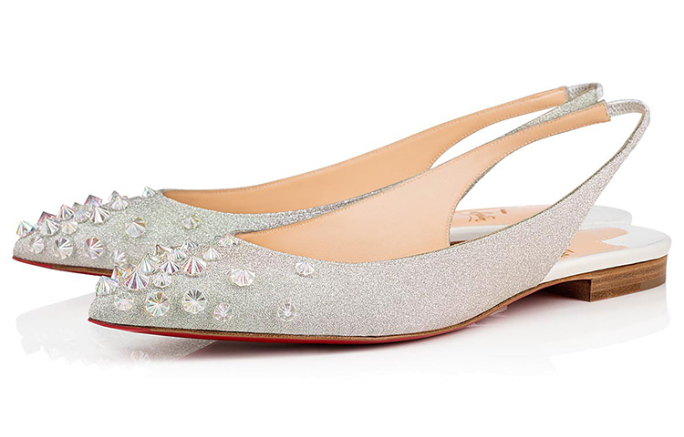 Lookbook (Women) Christian Louboutin Drama Sling 'Silver' 1191214H679