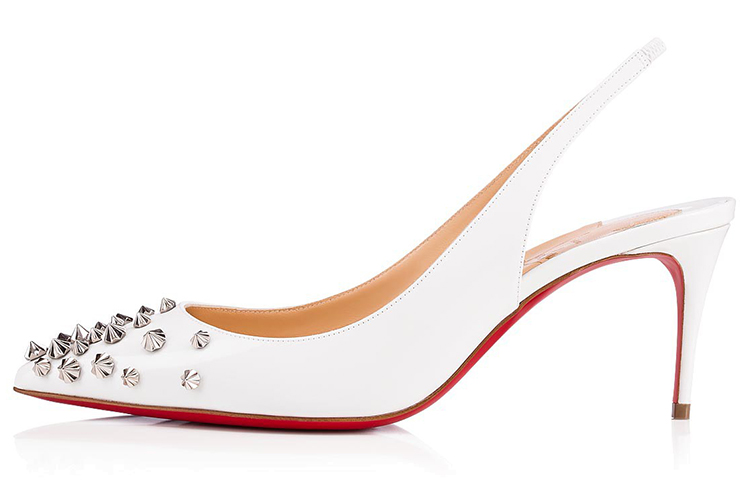 (Women) Christian Louboutin Drama Sling 'White' 3180437W083