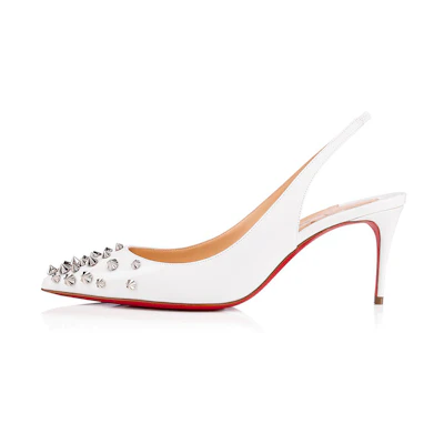 (W) Christian Louboutin Drama Sling 'White'