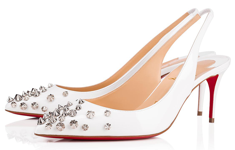 Lookbook (Women) Christian Louboutin Drama Sling 'White' 3180437W083