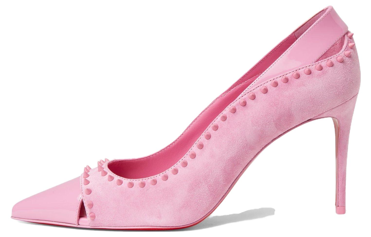 (W) Christian Louboutin Duvette Spikes 'Pink Velvet'