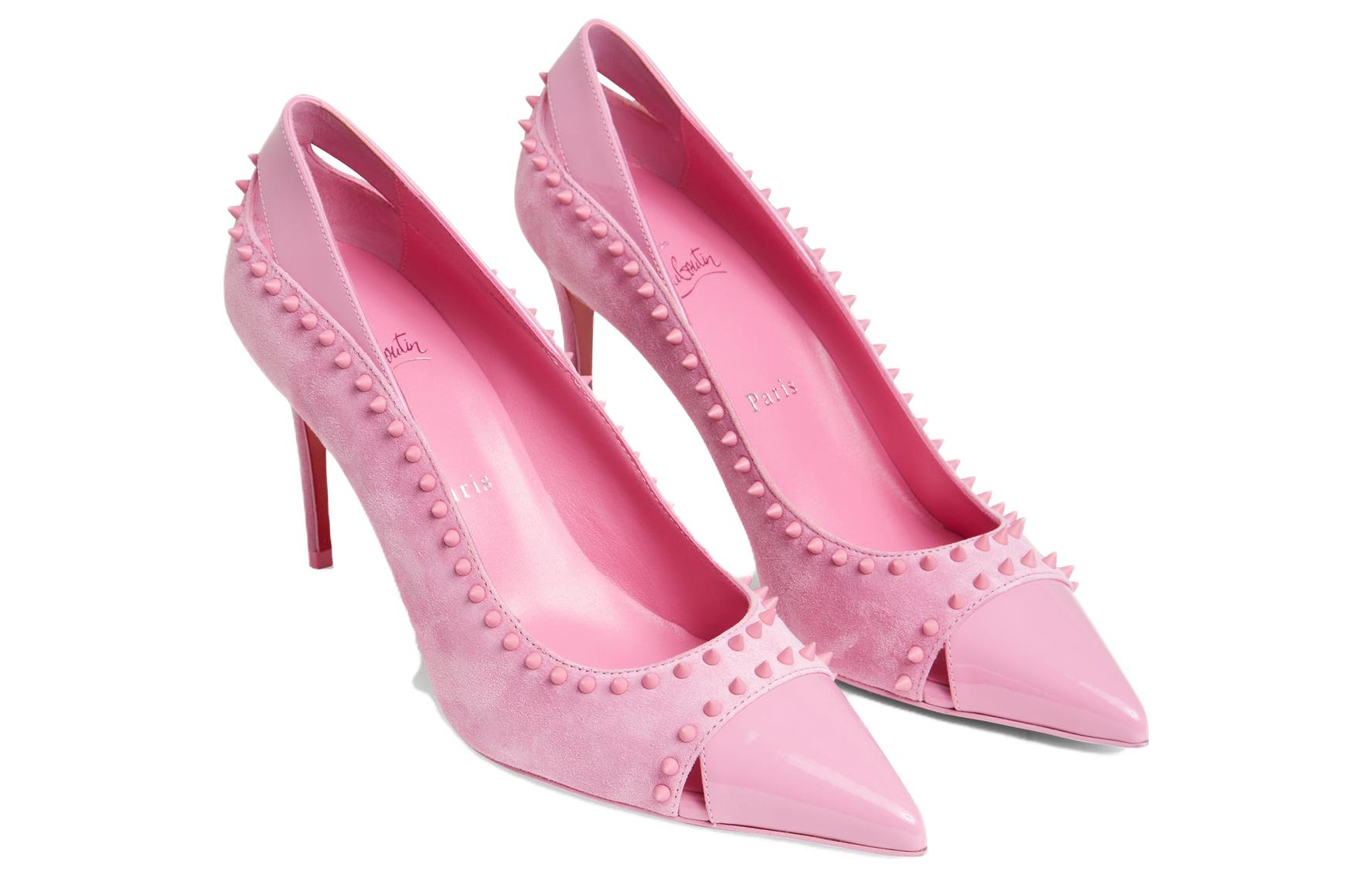 (W) Christian Louboutin Duvette Spikes 'Pink Velvet' 圖 2