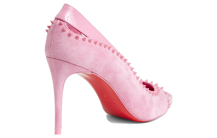 (W) Christian Louboutin Duvette Spikes 'Pink Velvet' 圖 4