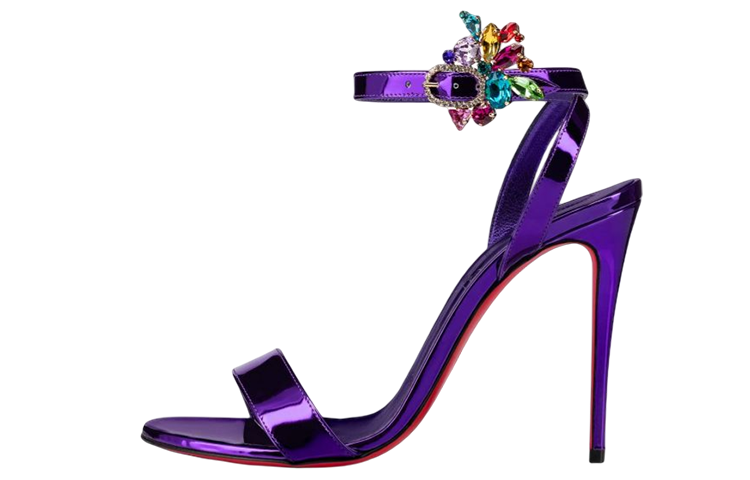 (W) Christian Louboutin Elektra 'Purple Leather'