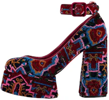 (Women) Christian Louboutin Embellished Buckle Espadrille Wedge 'Multicolor' 3221171T701 (Women) Christian Louboutin Embellished Buckle Espadrille Wedge 'Multicolor' 3221171T701