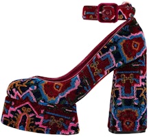 (Women) Christian Louboutin Embellished Buckle Espadrille Wedge 'Multicolor' 3221171T701 (Women) Christian Louboutin Embellished Buckle Espadrille Wedge 'Multicolor' 3221171T701