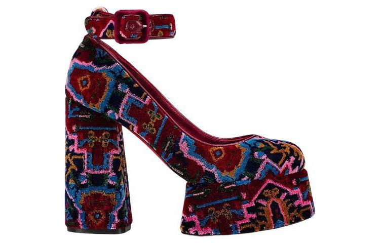 Order (W) 크리스찬 루부탱 멀티컬러 버클 에스파듀 웨지 3221171T701