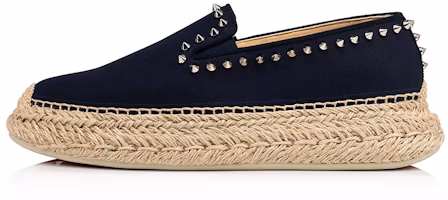 (Women) Christian Louboutin Espadrille Platform Flats 'Blue' 3210486U727 (Women) Christian Louboutin Espadrille Platform Flats 'Blue' 3210486U727