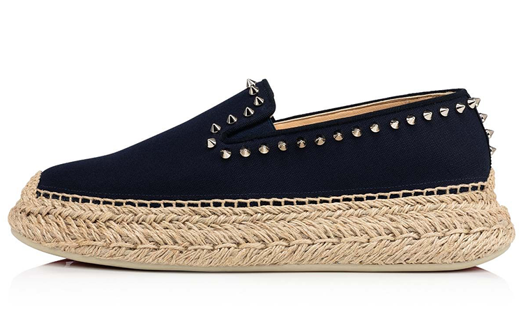 (Women) Christian Louboutin Espadrille Platform Flats 'Blue' 3210486U727