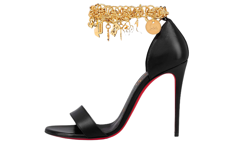 (W) Christian Louboutin Fashion Leather Sandal 'Black'