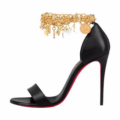 (W) Christian Louboutin Fashion Leather Sandal 'Black'