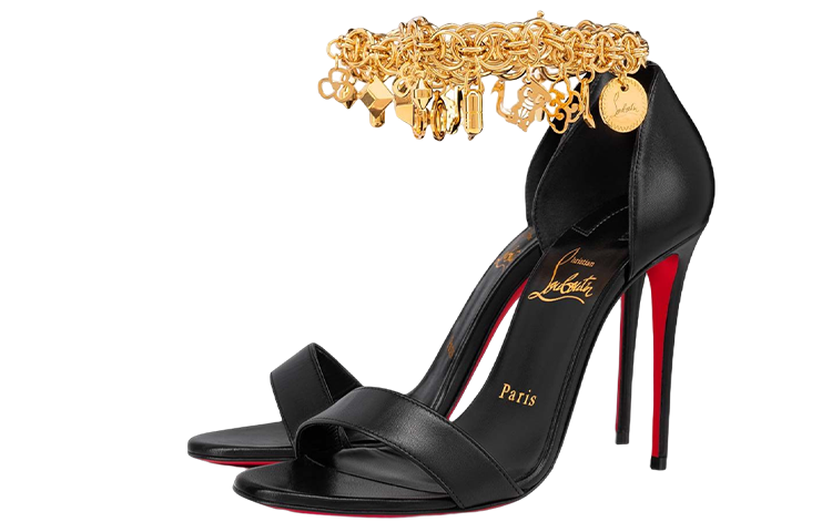 (W) Christian Louboutin Fashion Leather Sandal 'Black' 圖 2