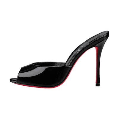 (W) Christian Louboutin Fashion Sandal 'Black Patent Leather'