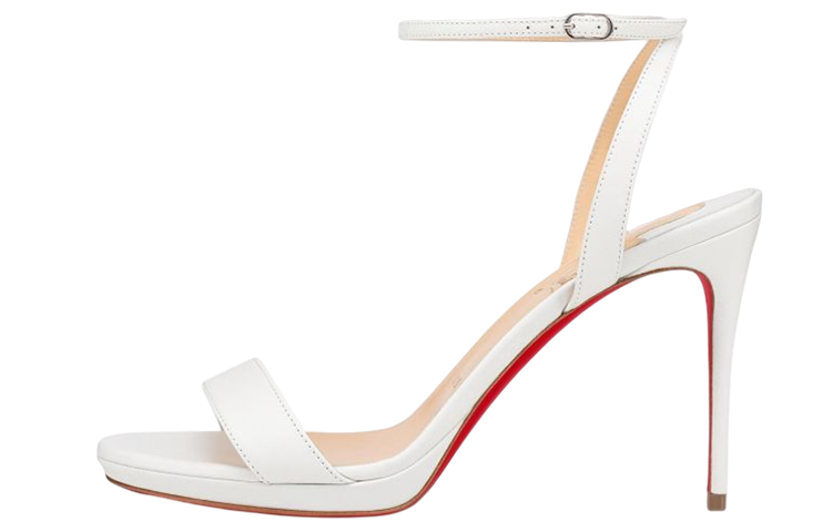 (W) Christian Louboutin Fashion Sandal 'White Leather'