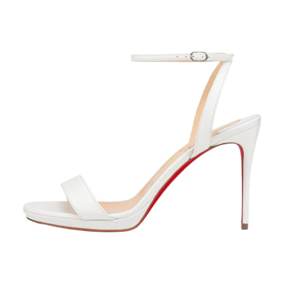 (W) Christian Louboutin Fashion Sandal 'White Leather'