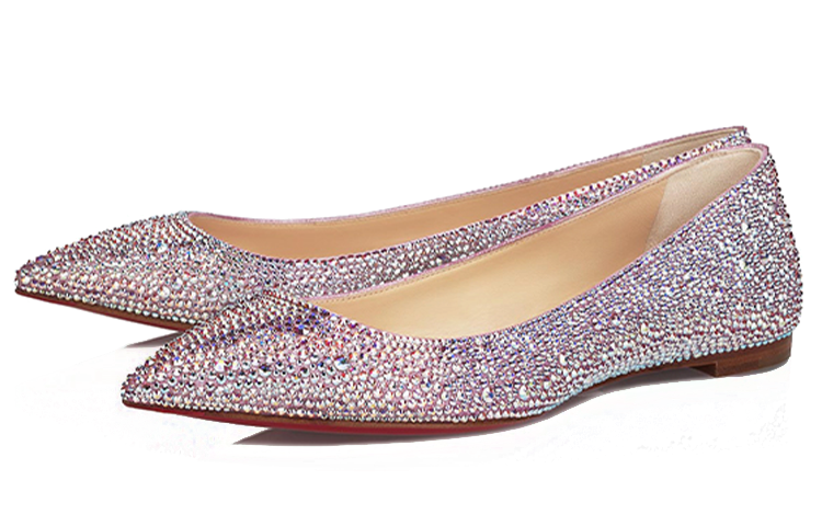 (W) Christian Louboutin Flat 'Crystal Pink Sole' 圖 2