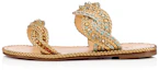 Buy (Women) Christian Louboutin Flat Sandals 'Yellow Woven' 3190548G001