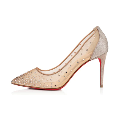 (W) Christian Louboutin Follies Strass 'Nude Gold'