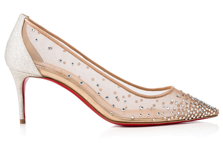 (W) Christian Louboutin Follies Strass 'Nude Silver' 圖 2