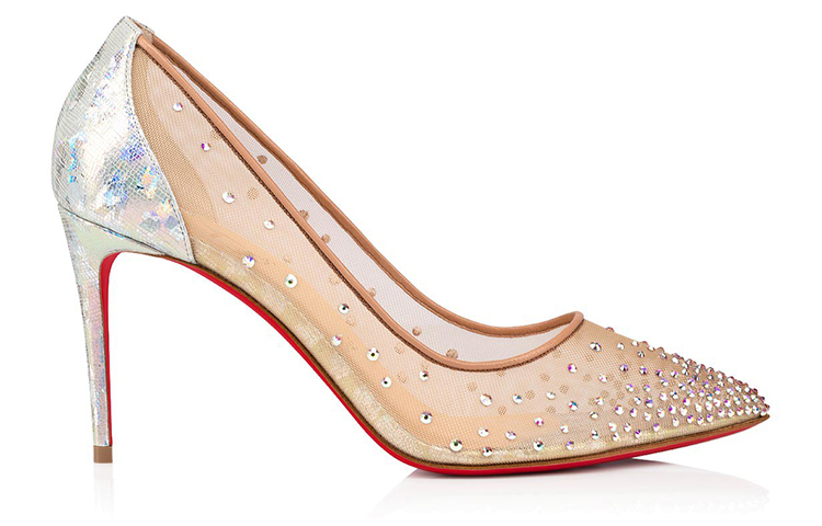 (W) Christian Louboutin Follies Strass 'Nude Silver' 圖 2