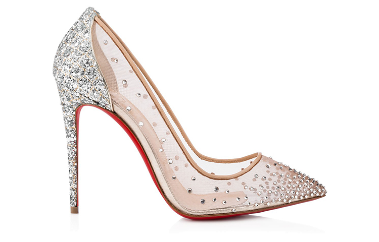 (W) Christian Louboutin Follies Strass 'Nude Silver' 圖 2