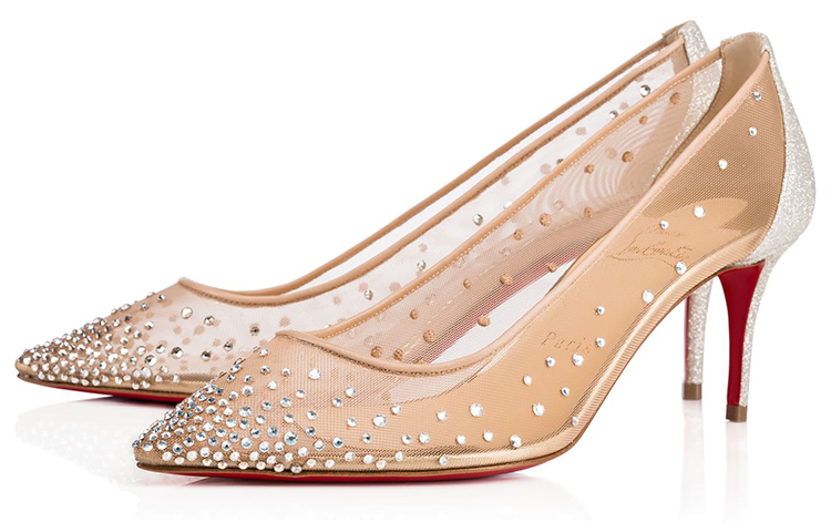 (W) Christian Louboutin Follies Strass 'Nude Silver' 圖 3