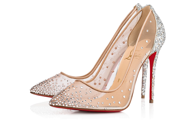 (W) Christian Louboutin Follies Strass 'Nude Silver' 圖 3