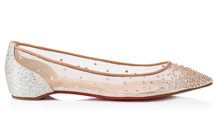 (W) Christian Louboutin Follies Strass Flat 'Brown' 圖 2