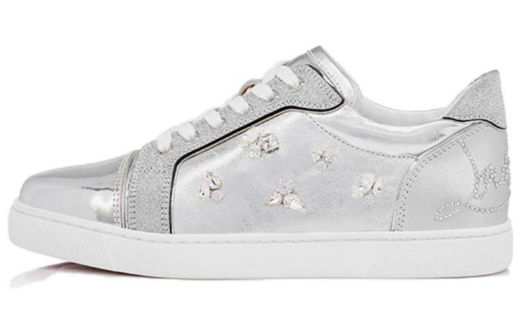 (W) Christian Louboutin Fun Vieira Low Top 'Grey Leather'