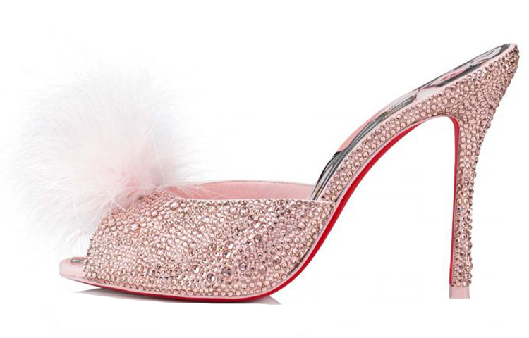 Buy (Women) Christian Louboutin Fur Slide 'Pink' 1220197J952
