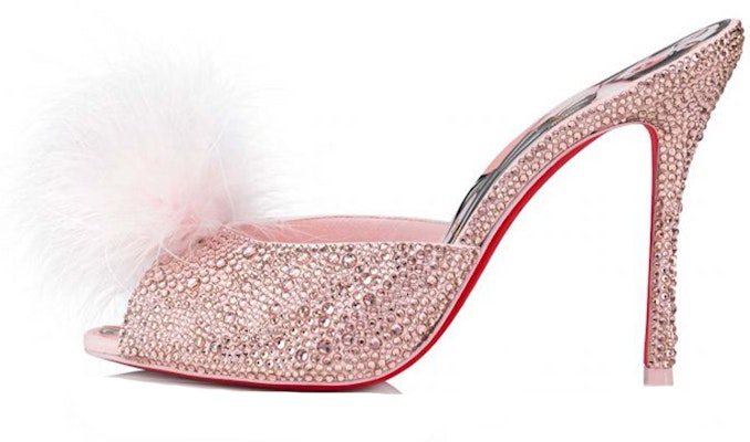 (Women) Christian Louboutin Fur Slide 'Pink' 1220197J952 Buy (Women) Christian Louboutin Fur Slide 'Pink' 1220197J952