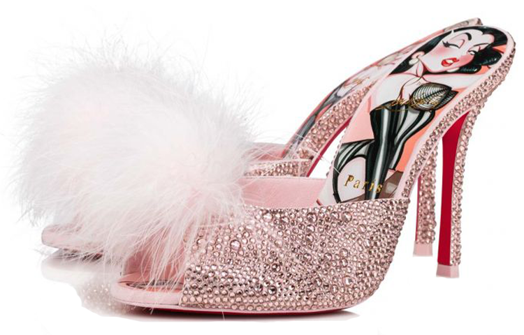 (W) Christian Louboutin Fur Slide 'Pink' 圖 2
