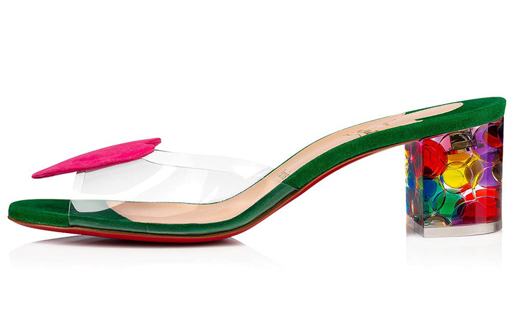 (W) Christian Louboutin Hallu Corazon 'Green Velvet'