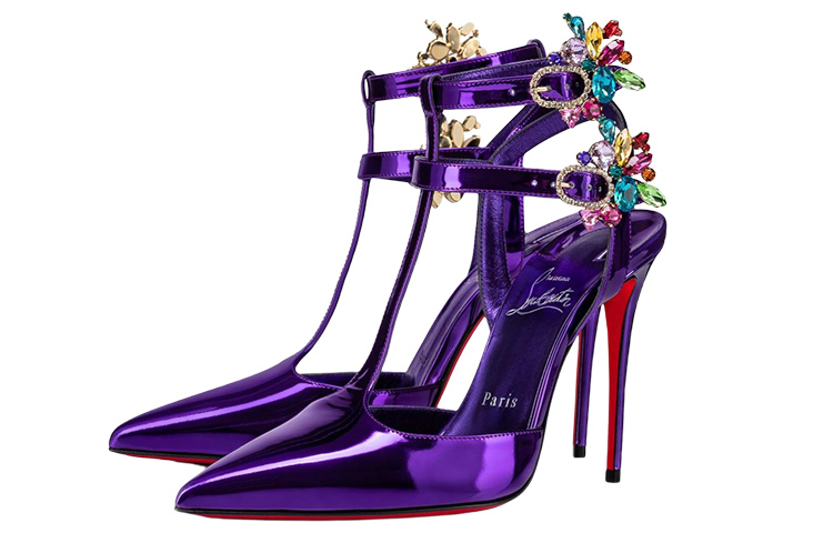 (W) Christian Louboutin Heeled Sandal 'Elegant Purple Mirror Leather' 圖 3