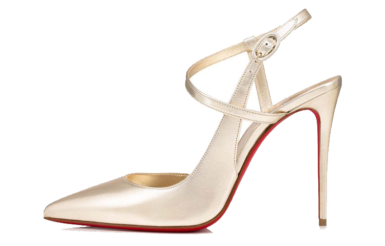 (W) Christian Louboutin Heels 'Pale Gold'