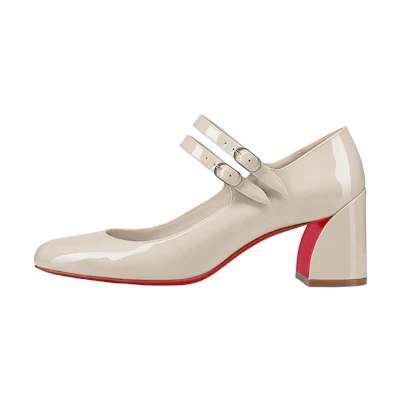 (W) Christian Louboutin High Heel 'Beige Patent'