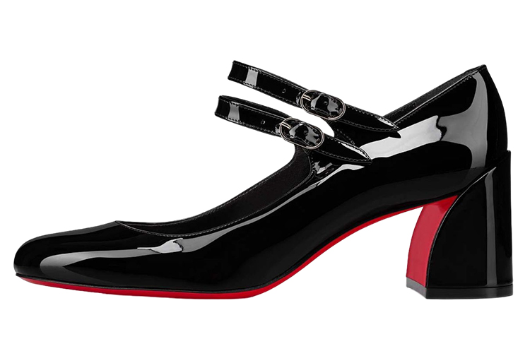 Buy (W) （女性用）クリスチャン・ルブタン ハイヒール 'ブラックパテントレザーバックル' 1220145B439 1220145B439